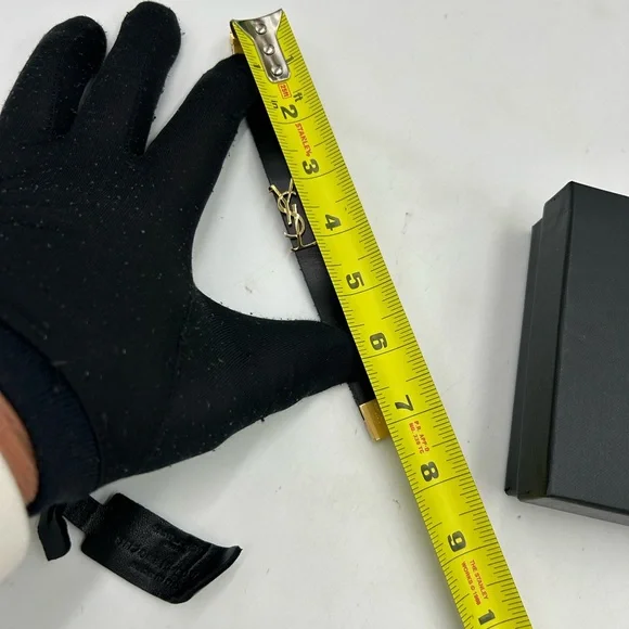 Women's Saint Laurent OPYUM YSL leather bracelet made in Italy - Picture 9 of 11